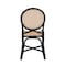 Baxton Studio Ayana Mid-Century Modern Two-Tone Black and Natural Brown Rattan Dining Chair 231-13231-ZORO - alternate 5